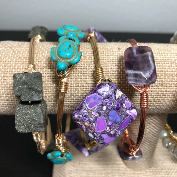 Wire Wrapped Bangles - Picture 2 of 3